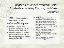 Chapter 14: Severe Problem Cases, Students