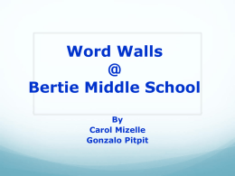 Word Walls @ Bertie Middle School