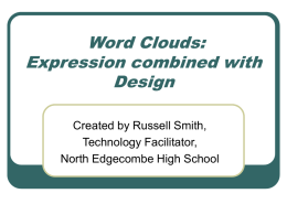 WORD CLOUDS - NorthEdgecombeTechnology