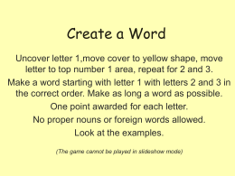 Create a Word - Primary Resources