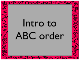 ABC-order-lesson - Dearborn High School