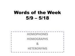 Words of the Week 5/9 – 5/18