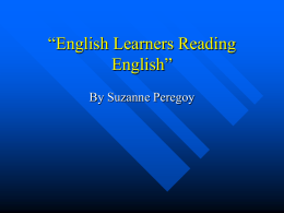 English Learners Reading English”