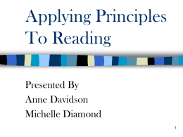 Apply Principles to Reading