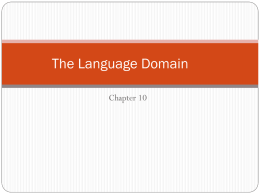 The Language Domain