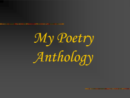 My Poetry Anthology