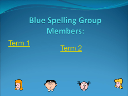 Blue Spelling Group