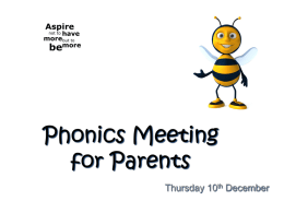 Phonics Meeting for Parents