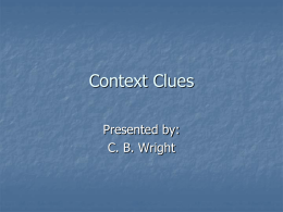 F:\Presentation 1 on Context Clues Revised