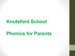 Phonics session for parents