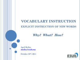 Vocabulary - ESU6
