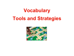 Vocabulary Strategies PPT