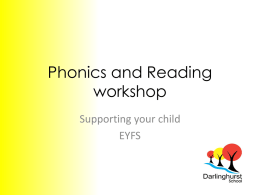Phonics and reading EYFS
