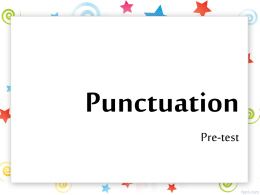 Punctuation - GS Lakie Middle School