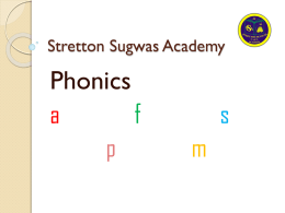 phonic sounds - Stretton Sugwas Academy
