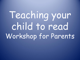 PHONIC AND READING WORKSHOP
