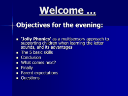 Welcome to `Jolly Phonics`