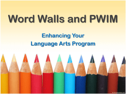 What are Word Walls? - Supporting-ELA