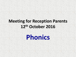PHONICS MEETING FOR PARENTS PPTX File