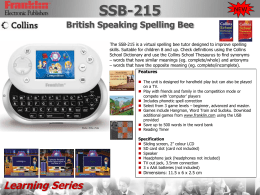 SSB-215 British Speaking Spelling Bee