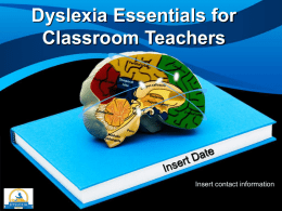 Dyslexia Essentials for Classroom Teachers - ESC-20