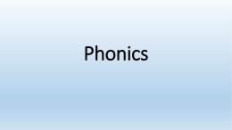 Phonics - Sarisbury Infant School