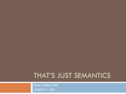 That`s Just Semantics