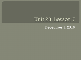 Unit 23, Lesson 7 - Think Outside the Textbook