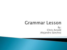 Grammar Lesson - Vocab10-3CHS
