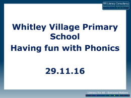 Parent Phonic and Spelling Workshop