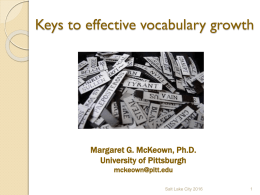 Keys to effective vocabulary growth.