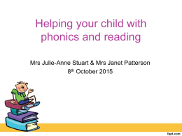 Helping your child to read - Brightwalton Primary School