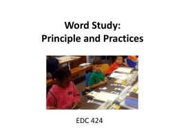 Word Study - edc424uri