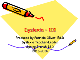 Dyslexia - Spring Branch ISD