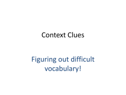 Example context clues