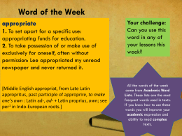 Word of the Week T2x