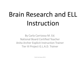 Brain Research and Classroom Instruction