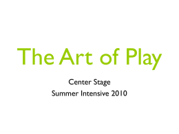 The Art of Play