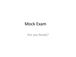 Mock Exam - the Redhill Academy