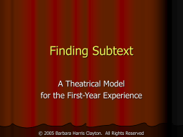 Finding Subtext - UW First