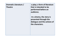Drama Terminology