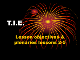 T.I.E lesson 2-6
