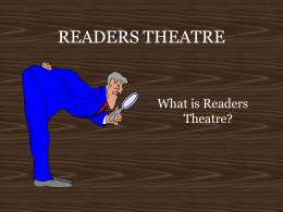 readers theatre - Welcome to mcluhan.unk.edu!
