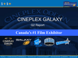 Canada`s #1 Film Exhibitor