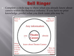 Theatre Careers Ppt - Lake County Schools