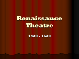 English Renaissance Theatre