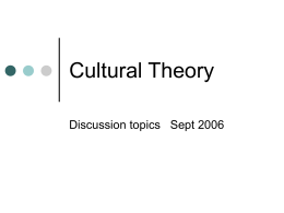 Some cultural theorists File