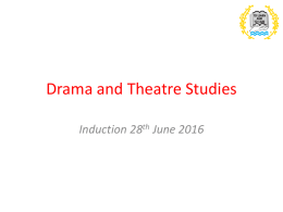 Drama + Theatre Studies
