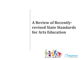 State and Media Arts standards webinar(1-17 - NCCAS
