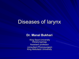 Diseases of larynx